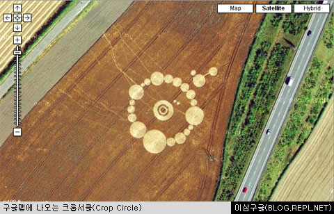 구글맵에 나타난 크롭서클(Crop Circle)