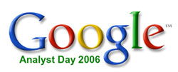 구글 Analyst Day 2006 로고