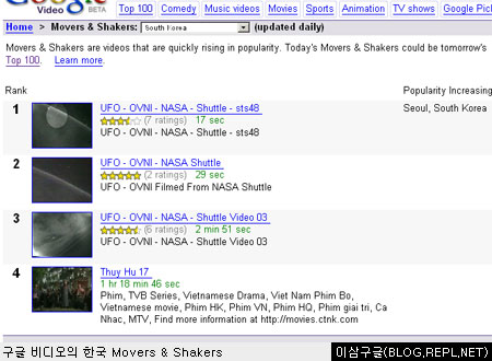 구글 비디오 한국의 Mover & Shaker