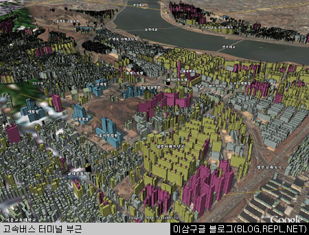 서울 전역을 그린 KML 파일