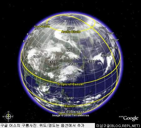 구글 어스의 구름사진