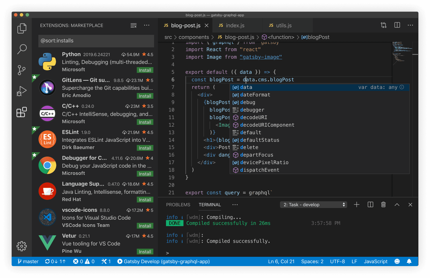 VSCode screenshot