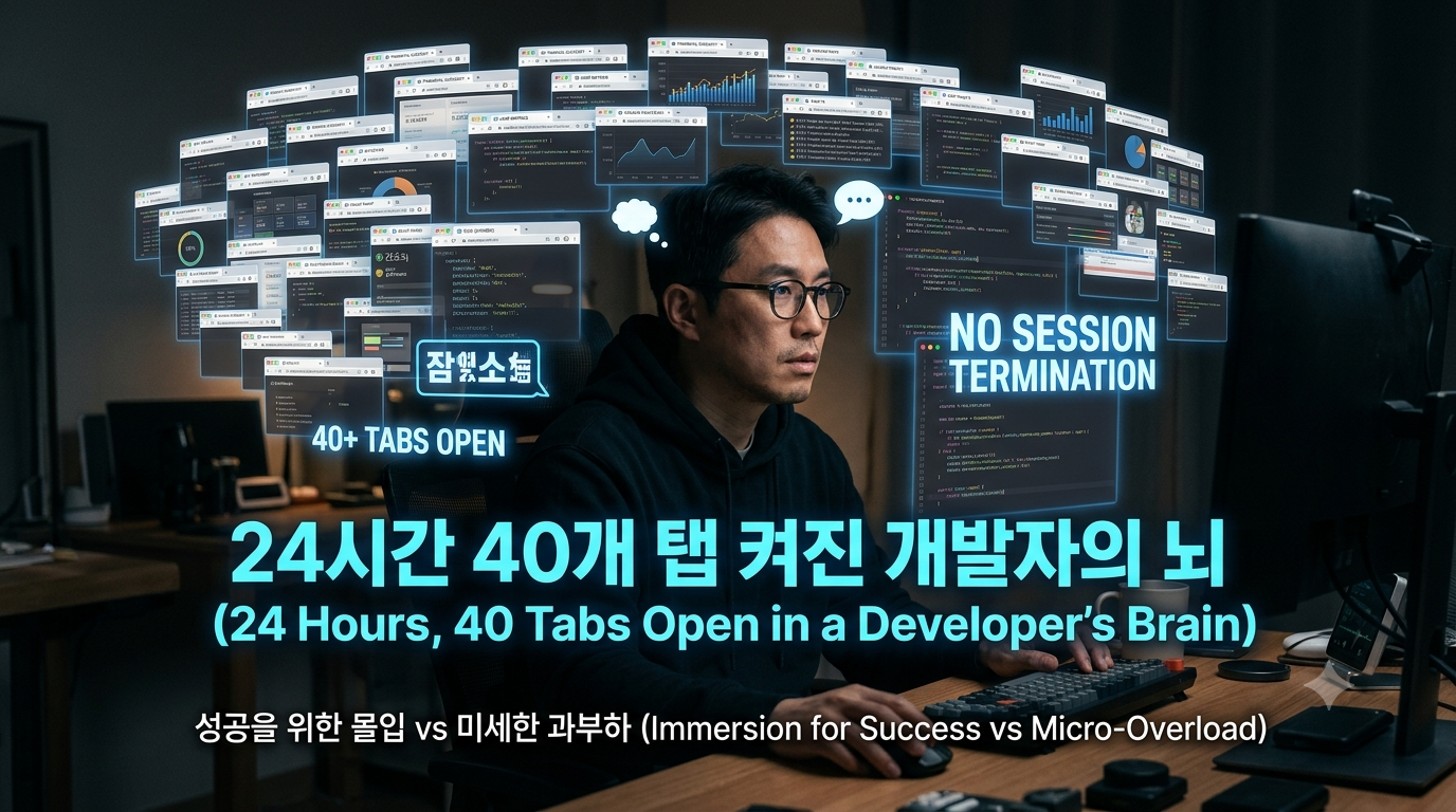 24시간 40개 탭 켜진 개발자의 뇌